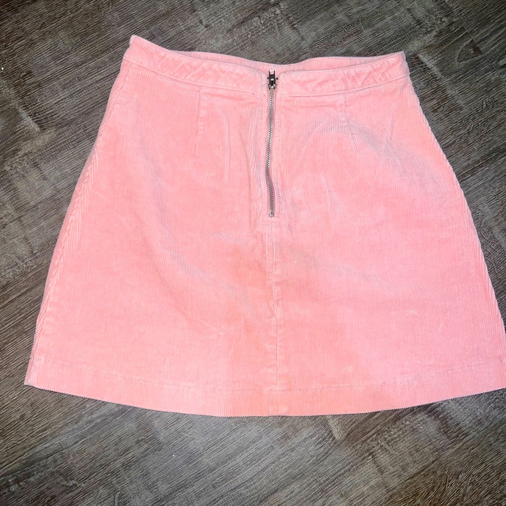 Pink Corduroy Skirt